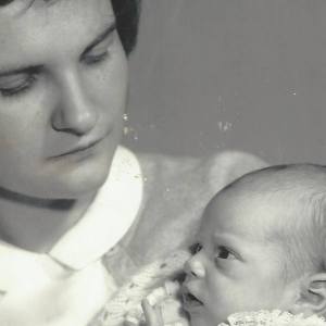 old photo of mom and me